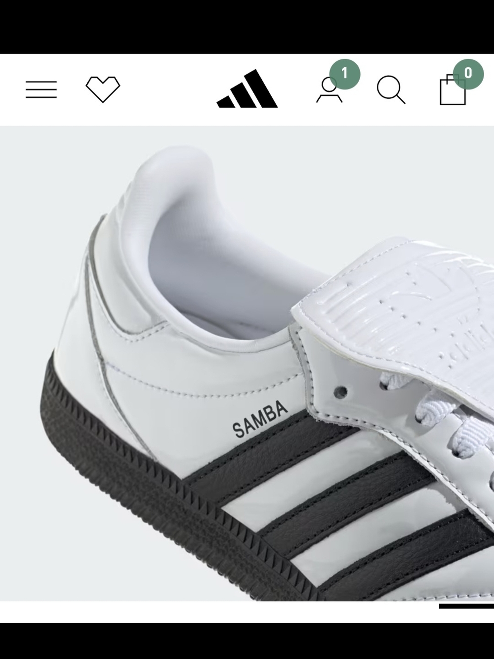 adidas Samba LT White / Black Leather Sneaker